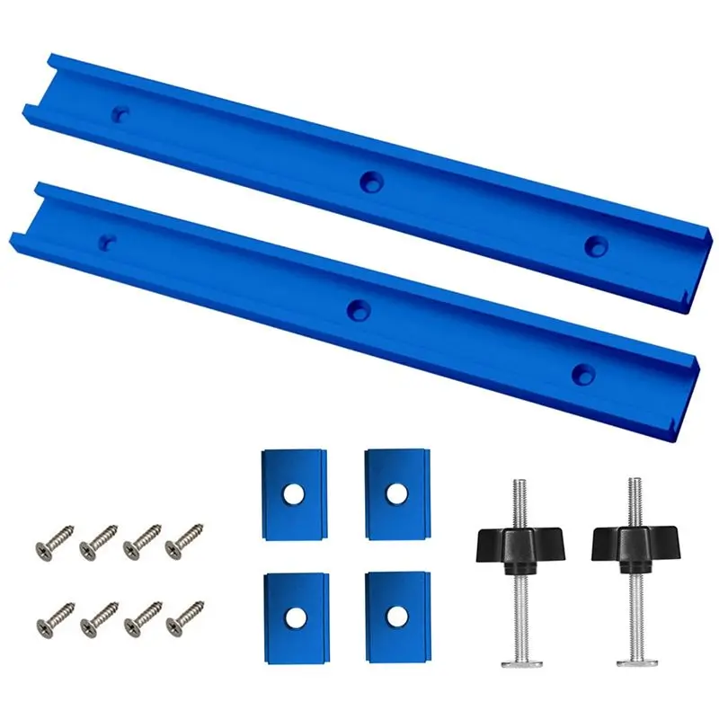 FLYY-2T-Guide Rail Clamp Schienen aus Aluminiumlegierung, 400 mm T-Nut-Schienen-Set, Nut-Gleitschiene mit M8/M6-Schieber – Detail 1