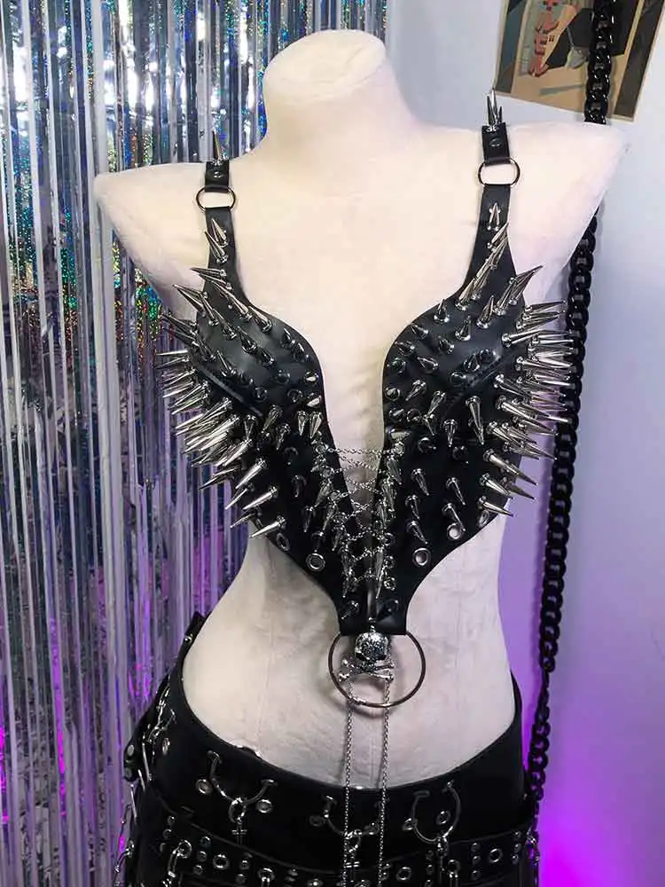 فاسق الصخرة ايكو الجرونج Harajuku Emo Y2K الرسن بروتيل القمم رصع برشام الجمجمة E-الفتيات لتقوم بها بنفسك Kawaii القوطي القوطية يدوية الصنع #6