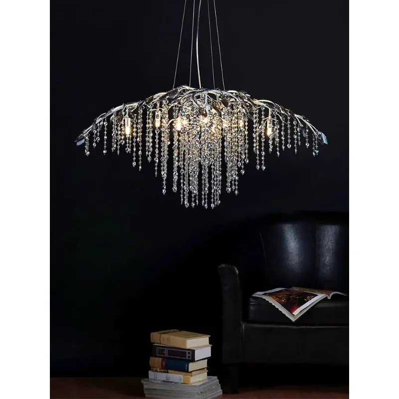 American light luxury crystal chandelier, French designer creative living room dining room chandelier, Italian warm bedroom