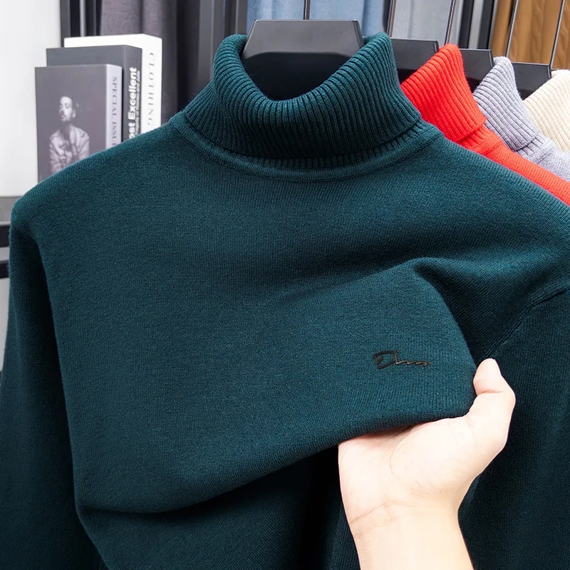 Luxury Brand Man Long-Sleeved Knitwear Letter Embroidery Cool Collar Spring British Style Sweater Business Fashion Mens Clothing