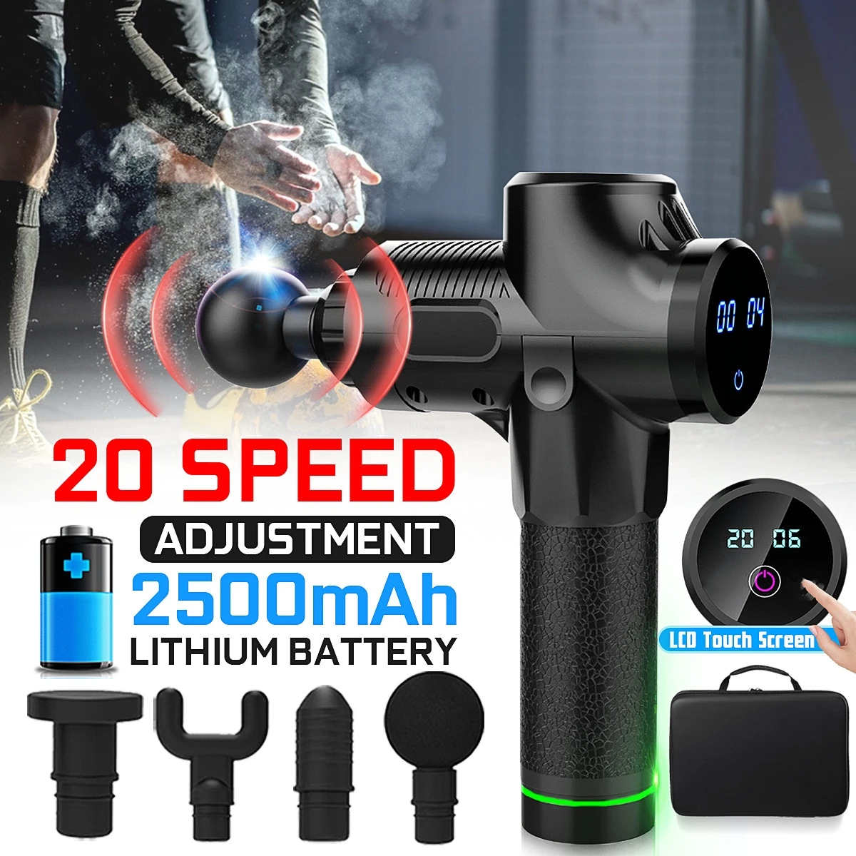 

30 Files Body Muscle Massager Electric Therapy Muscle Massage Guns Vibration LED Relaxation Massage Machine Relax Muscle Tools