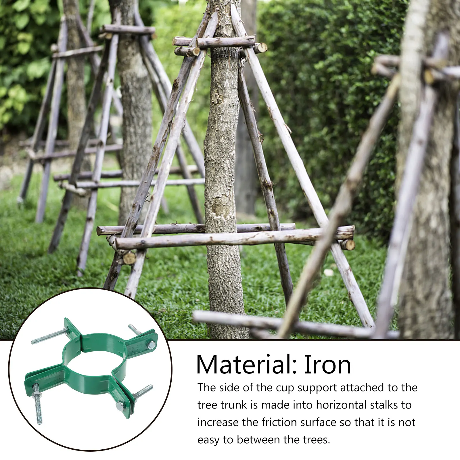 

Tree Support Hug Hoop 10cm Diameter Green Stabilizer for Leaning Trees Landscape Fixator HOLDER Plant Cage Stand Tool Gardening