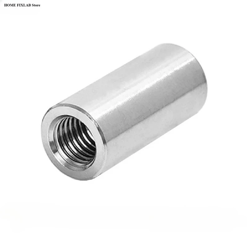 304 Stainless Steel Cylinder Coupling Nut M2 M4 M6 M8 M12 M16 Round Sleeve Connector Spacer Tuerca Ecrou 3D Printer Drone Joint