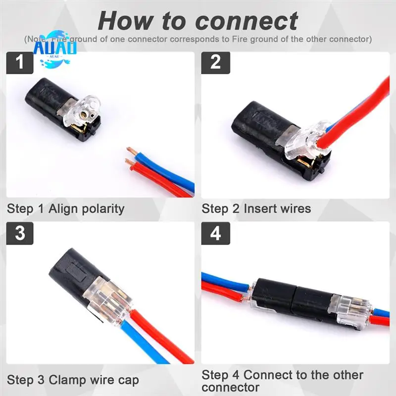 

AUAU-30Pcs Разъемы для проводов низкого напряжения, сменные разъемы для светодиодных проводов, 3- и 2-контактные разъемы, разъемы для светодиодных лент