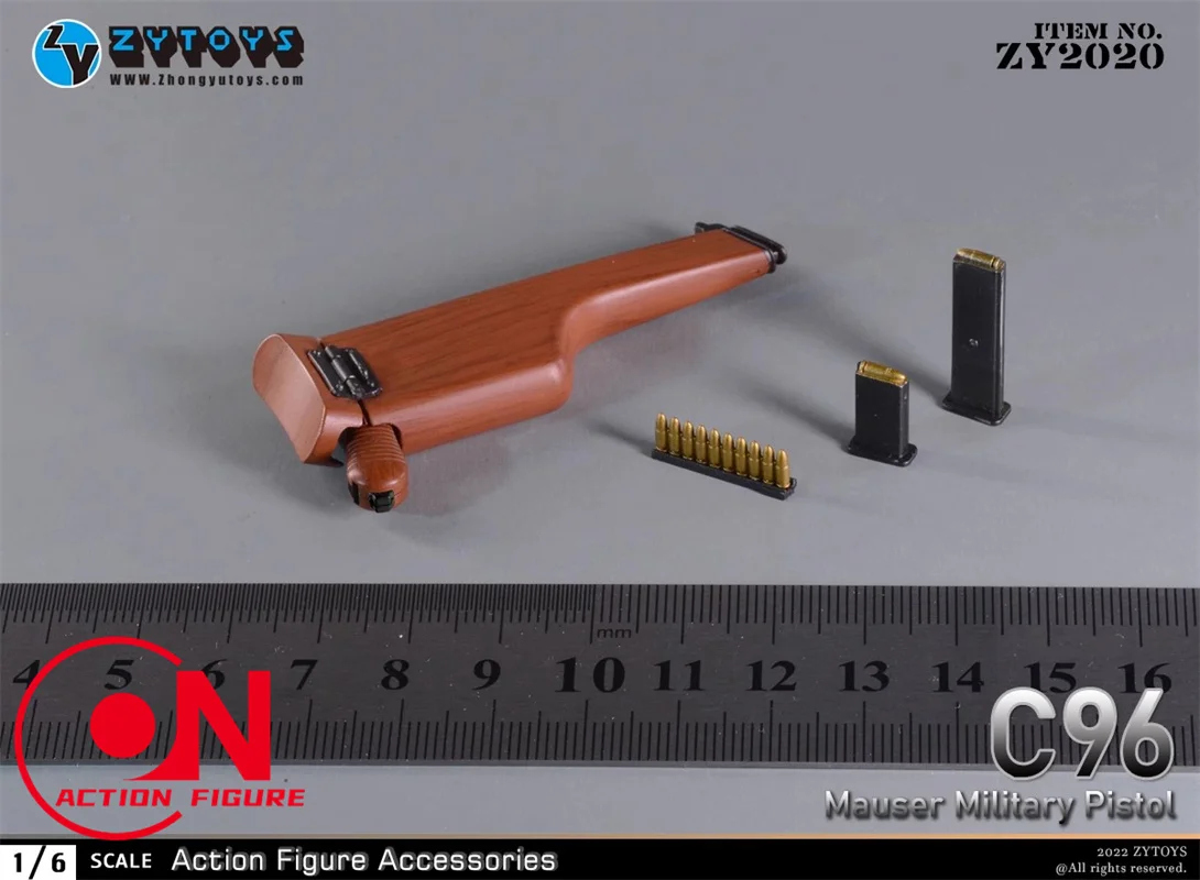 Zytoys โมเดล ZY2020 1/6 C96 Mauser ทหารซองใส่ปืนพกโมเดลอาวุธอุปกรณ์เสริมในฉาก12 ''ทหารตุ๊กตาขยับแขนขาได้ร่างกาย