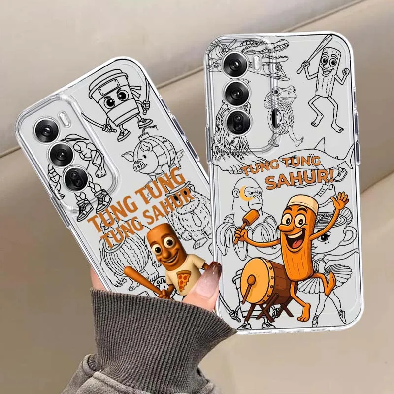 

Cartoon Anime Pattern Phone Case For OPPO A11 A16 A55 A56 A57 A72 A52 A73 A74 A54 A76 A78 A58 A98 Pro 5G TPU Transparent