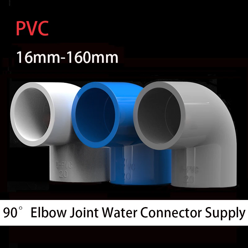 

1/2/5/10PCS 16-160mm PVC Pipe 90 Degree Equal Elbow Connector Aquarium Fish Tank Garden Irrigation Water Supply Fittings