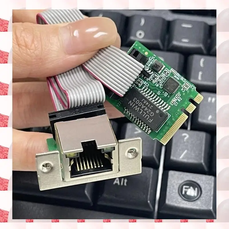 ABGN Adapter Card Networks Card Ethernet Networks Card M.2 A Key And E Key To Single RJ45 Port 10/100/1000Mbps For Desktop Compu