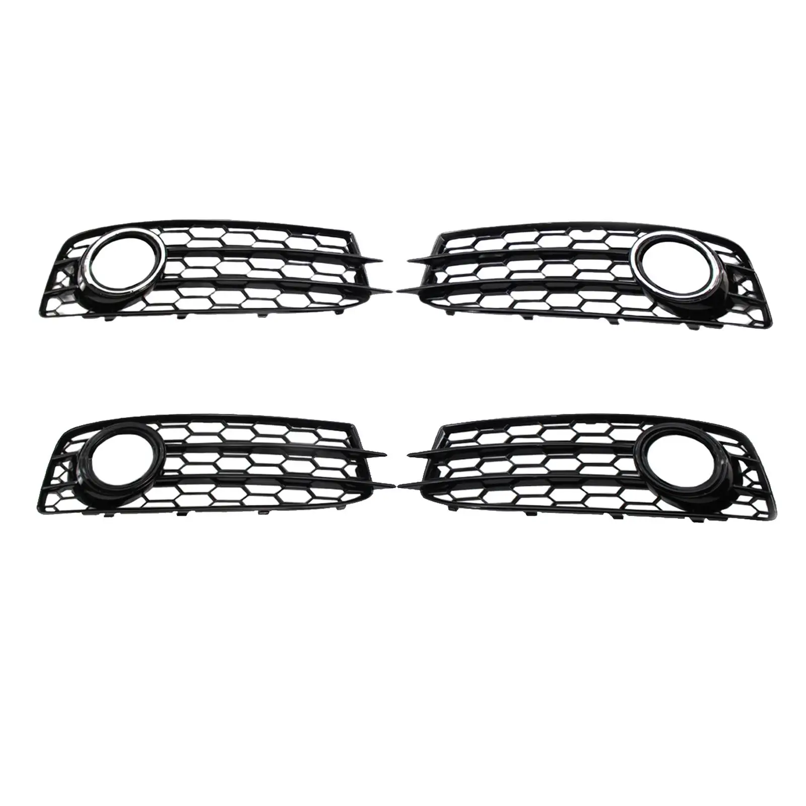 2Pcs Front Bumper Fog Light Grill Durable Car Accessories for Audi A3 8P S-Line