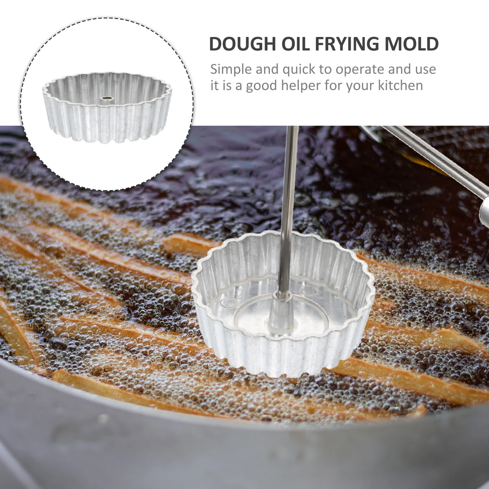 قالب قلي الزيت من سبائك الألومنيوم غير لاصق قالب الوجبات الخفيفة خفيف الوزن من العجين المقلي أداة المطبخ Timbale القلي المنزلي