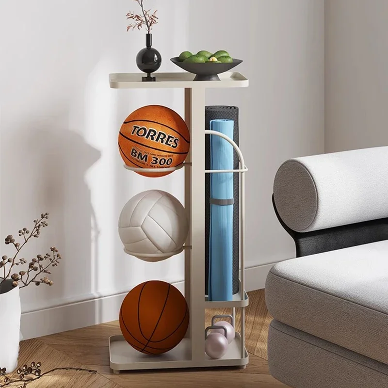 Home Basketball Football Shelf Indoor Multi-layer Yoga Mat Storage Basket Sports Fitness Equipment Multifunctional Shelf