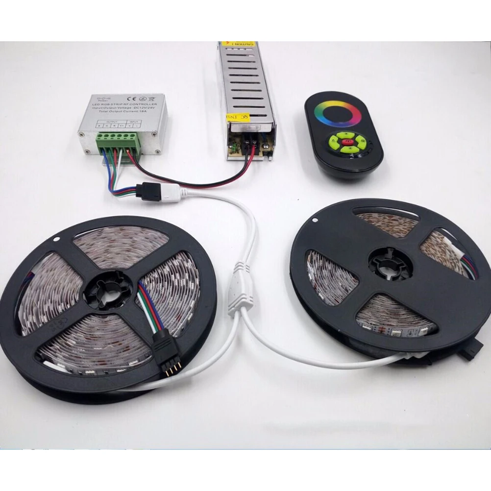 

2Pcs One to Two Ports LED Strip Light Splitter 4 Pin Rgb LED Splitter Cable Connector for Smd 5050 3528 Strip Lights Flexible