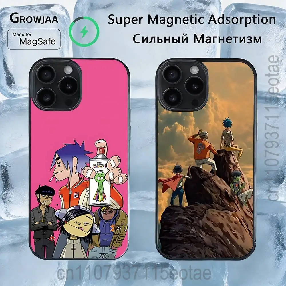 

Магнитный чехол G-Gorillaz-Z band ROCK: совместим с iPhone 17, 16, 15, 14, 13, 12, 11, Pro, Max, Plus, Mini, SE4, E