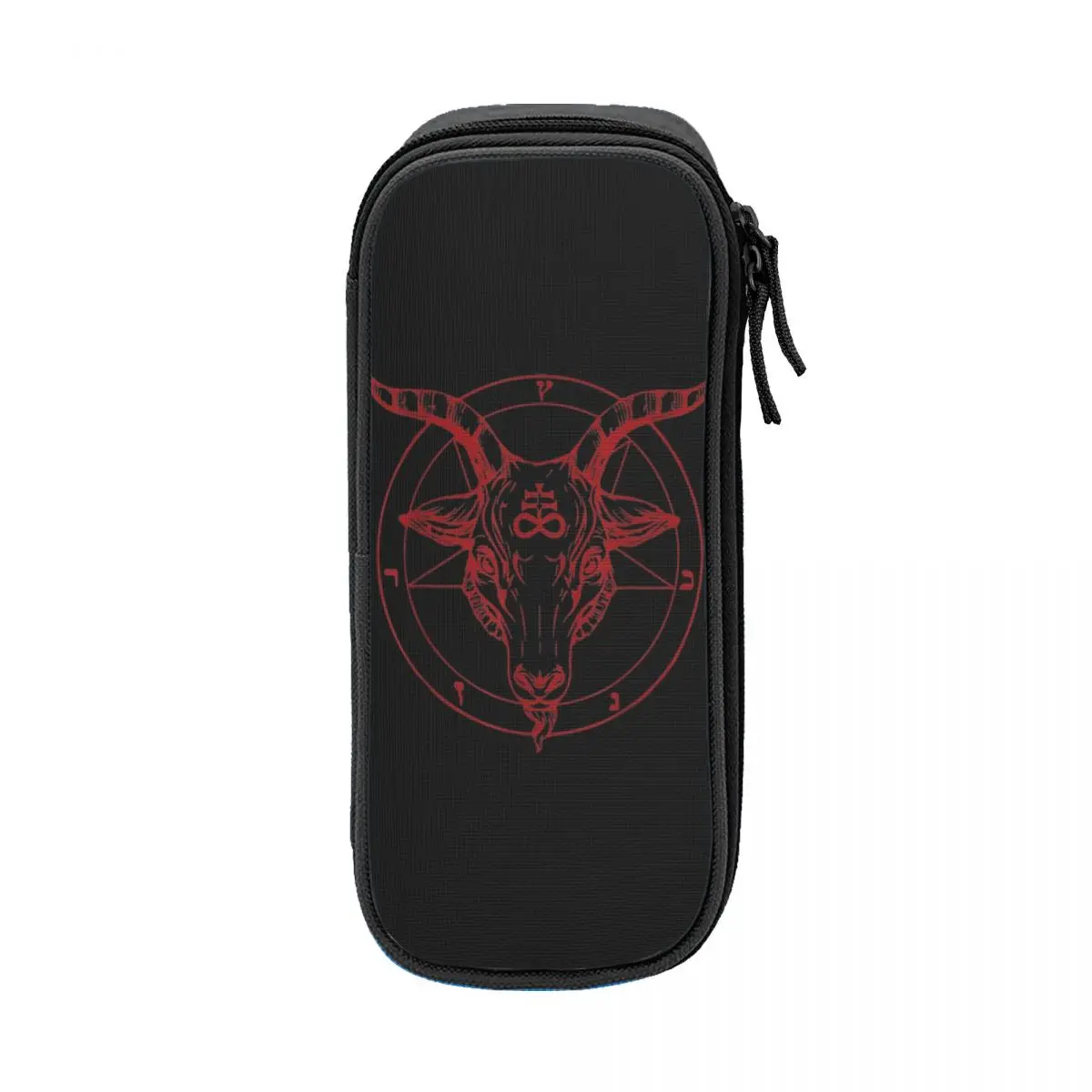 Imagem -03 - Baphomet Satânico Cabra Lápis Cases Grande Capacidade Caneta Bolsas Caixa de Caneta Bolsa de Lápis para Meninos Meninas Estudantes Papelaria Escola Escritório