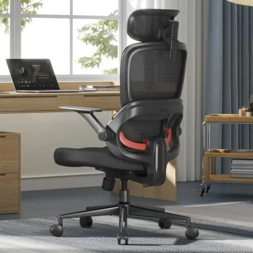 B100 SE Office Chair, Desk Chair with Adaptive Lumbar Support & 2D Flip-up Armrests, 135° tilt Soft Memory Foam