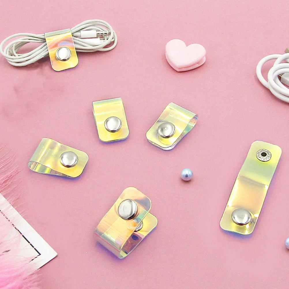 

20pcs Transparent Cable Wrappers Durable Wire Winder Organizers PVC Portable Earphone Cord Management Desktop Tidy Household
