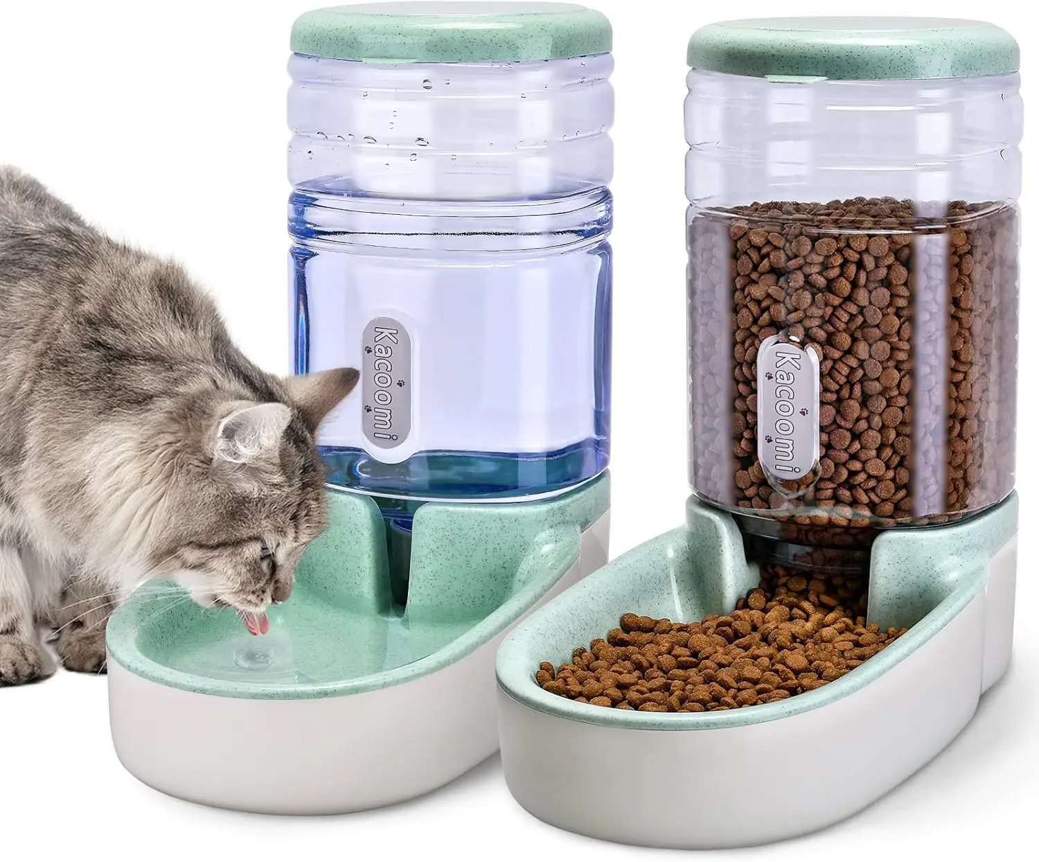 

Automatic Pet Feeder and Water Dispenser Set with Large Capacity for Dogs and Cats