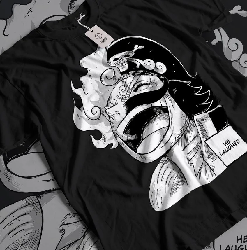 2026 Sommer ONE PIECE Anime Gol D. Roger Bedrucktes lockeres Kurzarm-T-Shirt aus reiner Baumwolle für Kinder – Trendiges Unisex-Freizeit-T-Shirt im Y2K-Stil