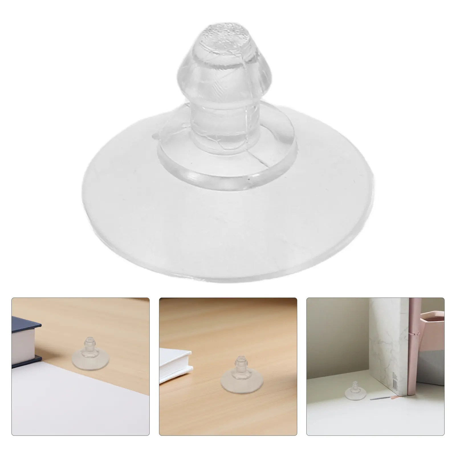 

200Pcs Clear PVC Suction Cups Transparent Anti-Collision Pads Heavy Duty Sucker Pads for Glass Table Furniture Protection Window
