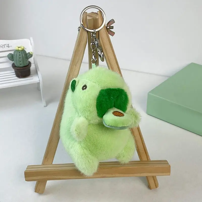 Borsa Capybara Peluche Ciondolo Peluche Avocado Capibara Borsa di pezza Ciondolo Bambini Giocattoli Morbido Compagno Peluche Animale con