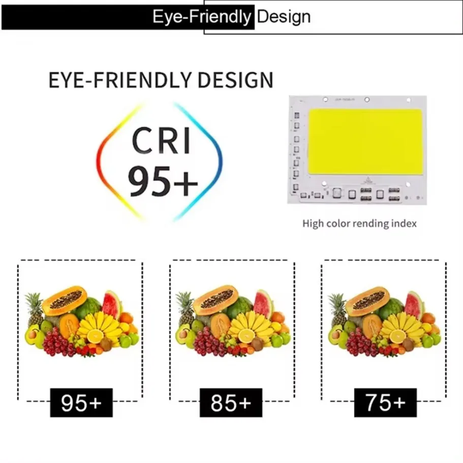 LED COB Chip 50W 100W 150W 200W 200-240V Smart IC No Need Driver LED Lamp Light Source For Flood Light Spotlight DIY Lighting