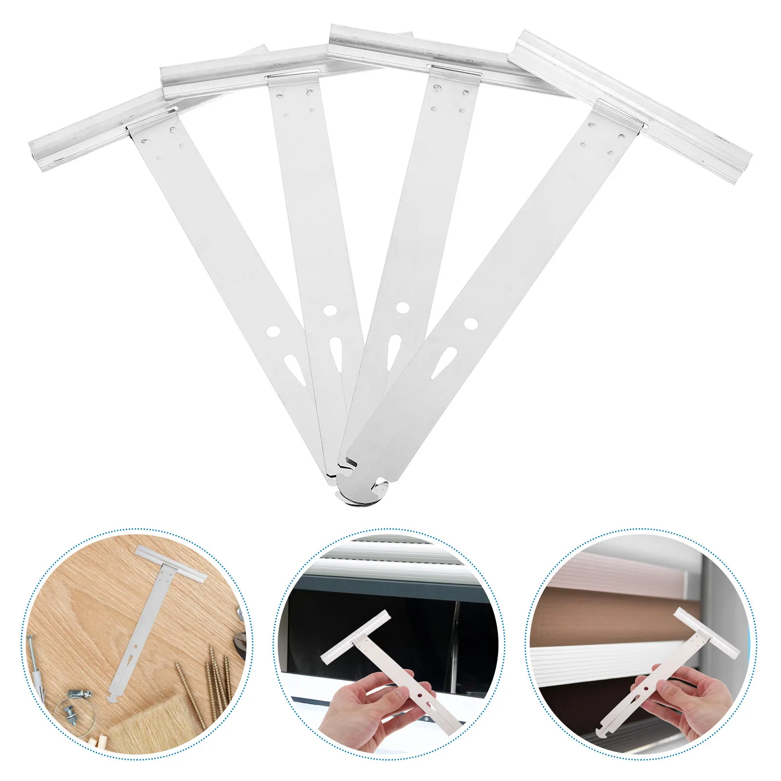 

4 Pcs Stainless Steel Roller Shutter Suspension Spring Parts Aluminum Alloy Hanger Hook Accessories For Shutters Repair Open