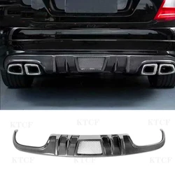 Carbon Fiber/FRP Rear Bumper Diffuser Lip Spoiler for Mercedes Benz C-Class W204 C63 AMG C300 Sport Sedan Coupe 2008 - 2011