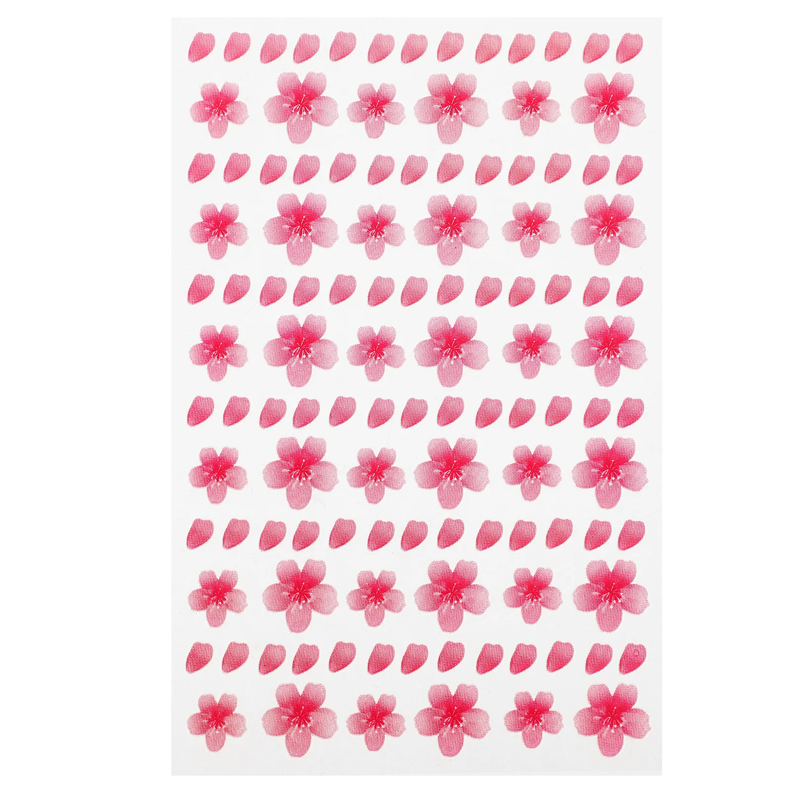 1Sheet Cherry Blossom Makeup Sticker Creative Flower Decals Face Stickers Floral Design Sticky Label for Parties