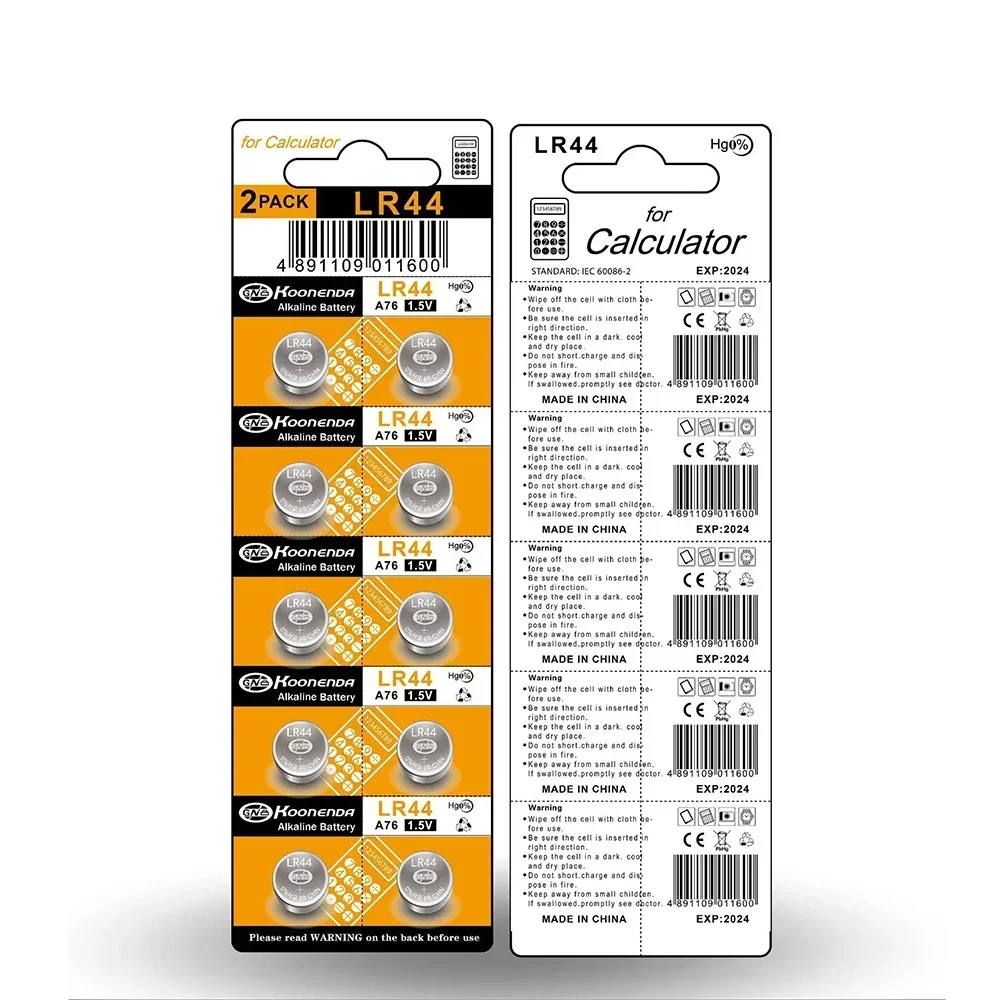 10-50pcs LR44 AG13 357 SR44 LR1154 160mAh 1.5V Button Coin Cell Batteries for Watches, Calculators, Toys and Remote Controls