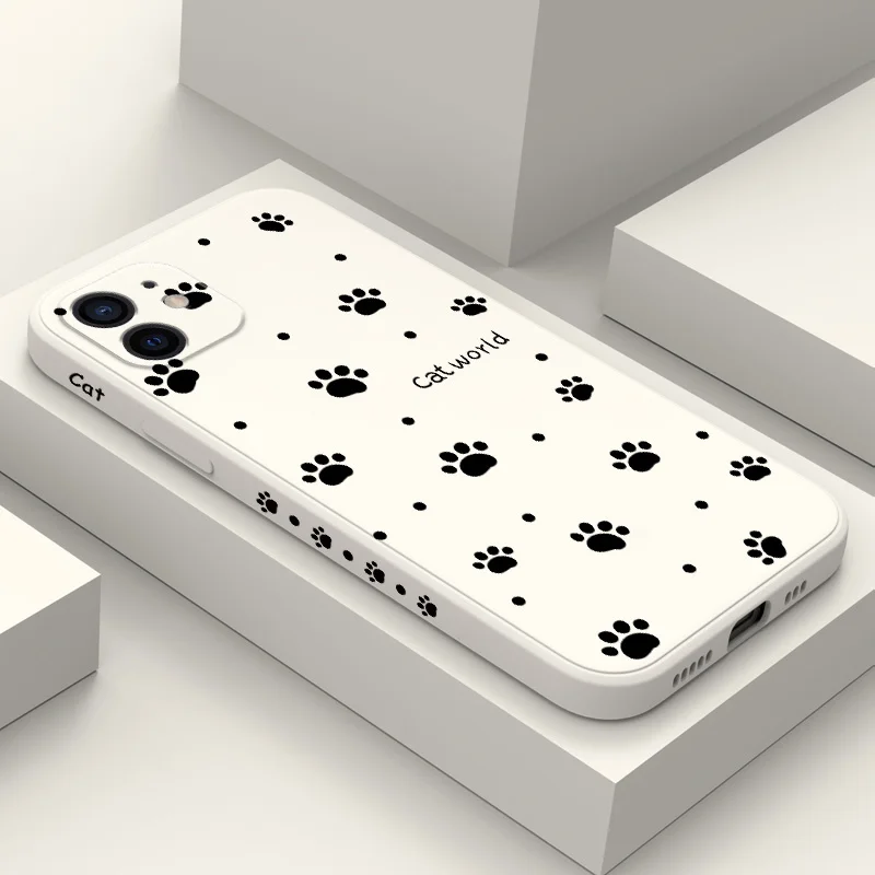 

Brilliant Cat Paw Phone Case For iPhone 12 11 X XR XS 8 7 SE2 Plus Pro Max Mini Silicone Cover