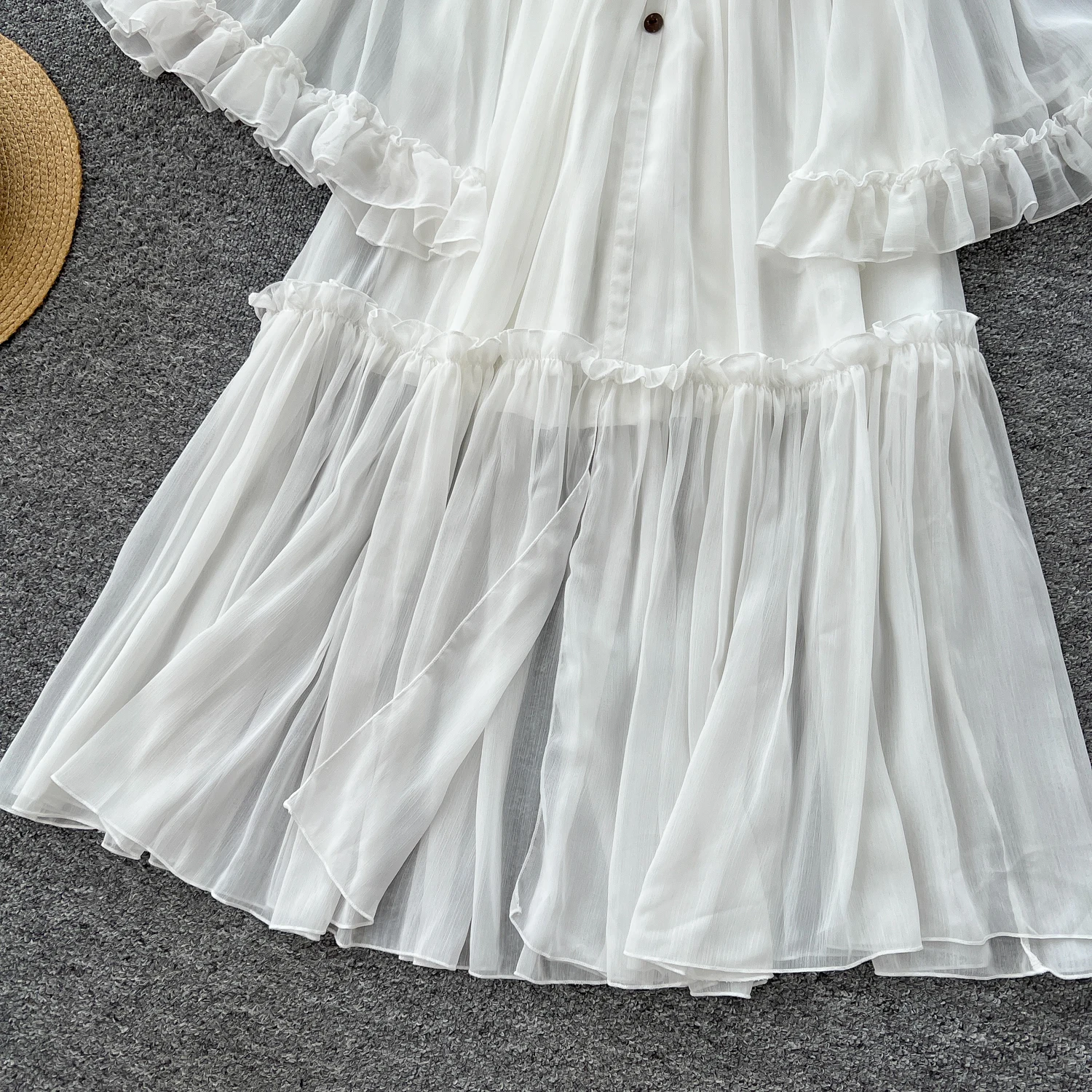2025 ฤดูร้อนBodycon Flareแขนเสื้อจีบชุดเซ็กซี่ปิดไหล่Elegant Evening Partyผู้หญิงแฟชั่นVINTAGE Vestidos