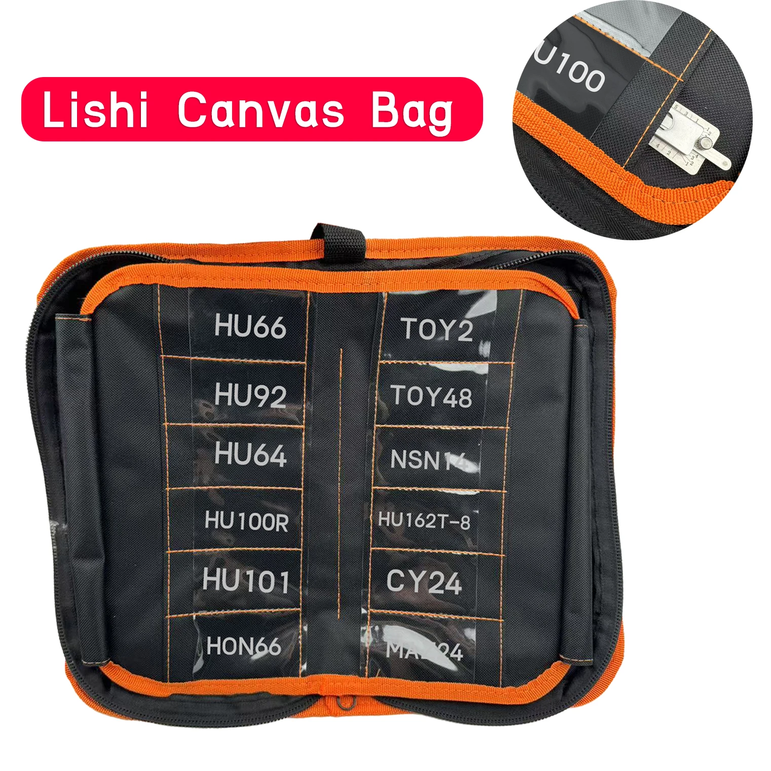 Mit Modelaufkleber 50 Stück/74 Stück LISHI 2 IN 1 STORANGE TASCHE MR.LI WERKZEUGE HÜLLE EINFACHER GRIFF LISHI WERKZEUG- UND SCHLÜSSELKLINGTASCHE