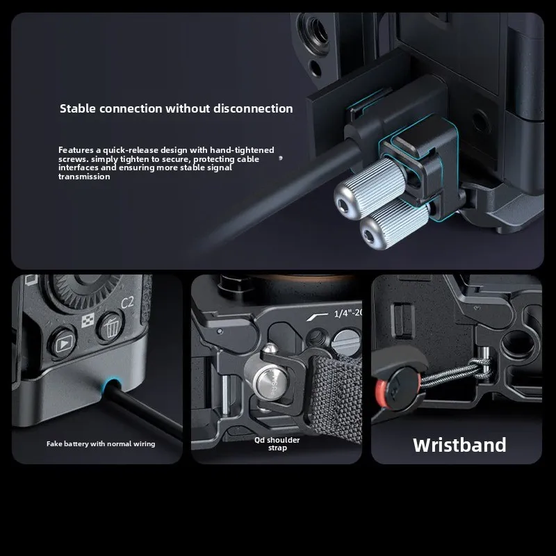 Suitable for Sony A7C II/A7CR quick-release camera rabbit cage micro-single photography