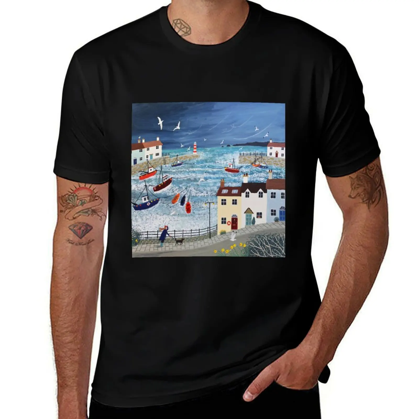 Stormy Harbour T-Shirt Comfortable Daily Wear Tee