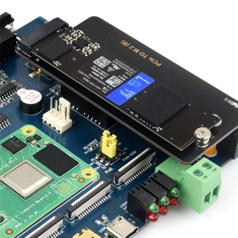 B47C para Raspberry Pi CM4 Pcie a M.2 Nvme SSD HAT placa de expansión placa base negra para módulo de cómputo Raspberry Pi serie 4