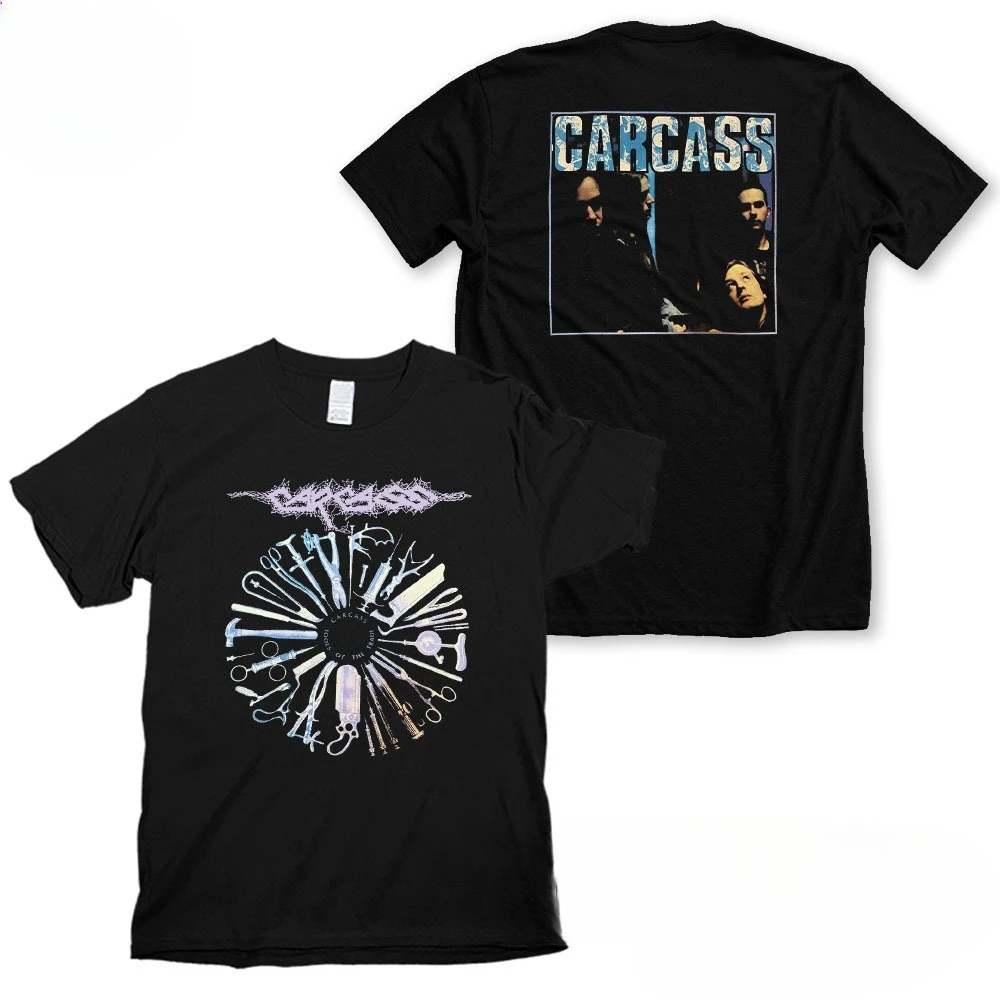 CARCASS المعادن الفرقة تي شيرت الرجال الصيف موضة الشارع الاتجاه قصيرة الأكمام القطن مريحة فضفاضة الرجال والنساء الملابس #1