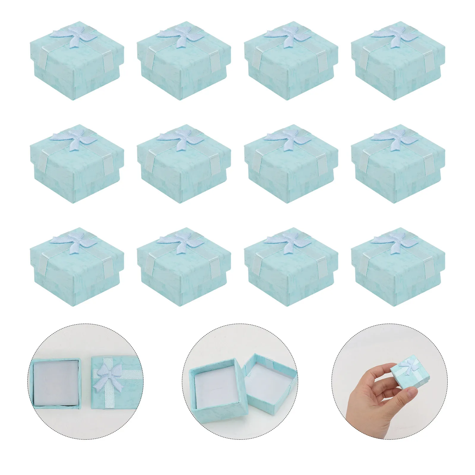 

24Pcs Jewelry Boxes Stylish Hard Paperboard Organizer Storage for Earrings Necklaces Bracelets Wedding Candy Boxes