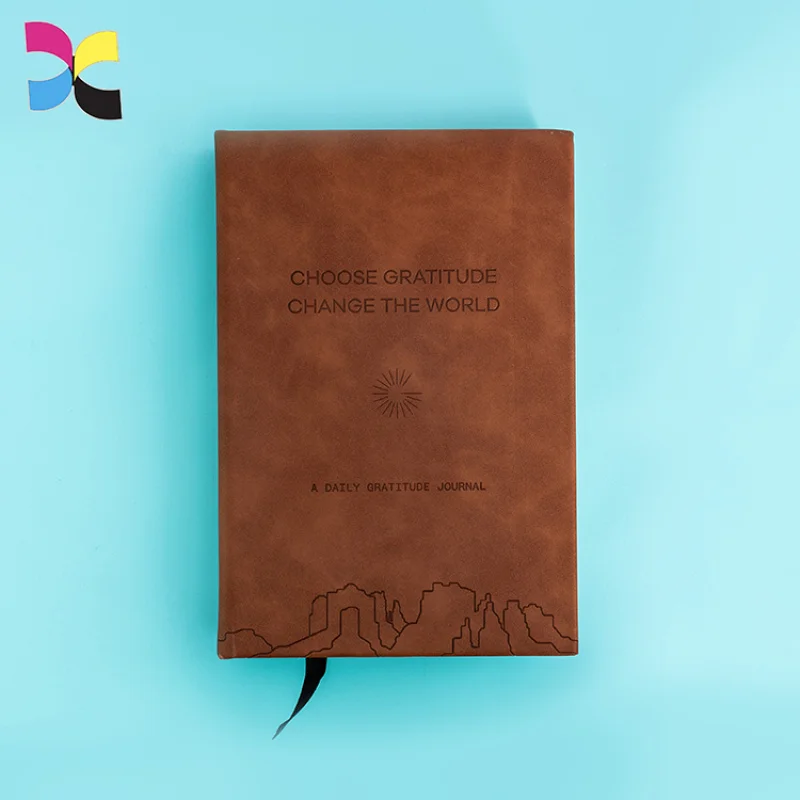 custom.Custom Hard Cover Dotted Lined Notebook Custom Printing A5 B5 PU Leather Journal Notebook