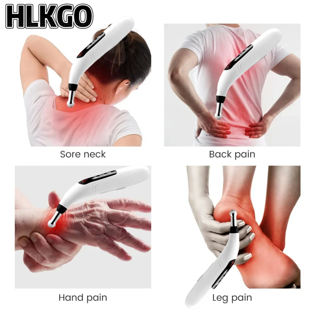 

5-в-1 электронная акупунктурная ручка лазерная и магнитотерапия обезболивающий массажер для мышечных суставов спины