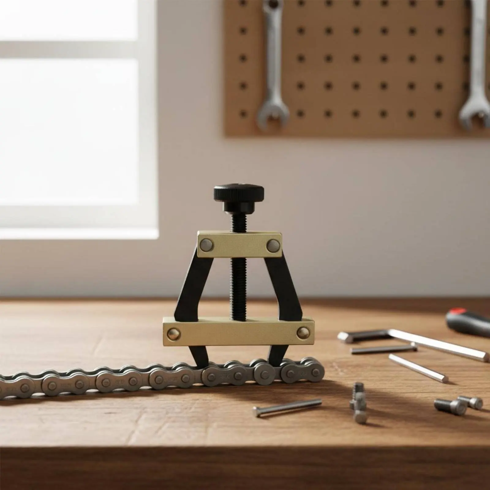 

Chain Tensioner Tool Adjustable Chain Connecting Puller Easy to Use Efficient and Precise for DIY Hobbyists