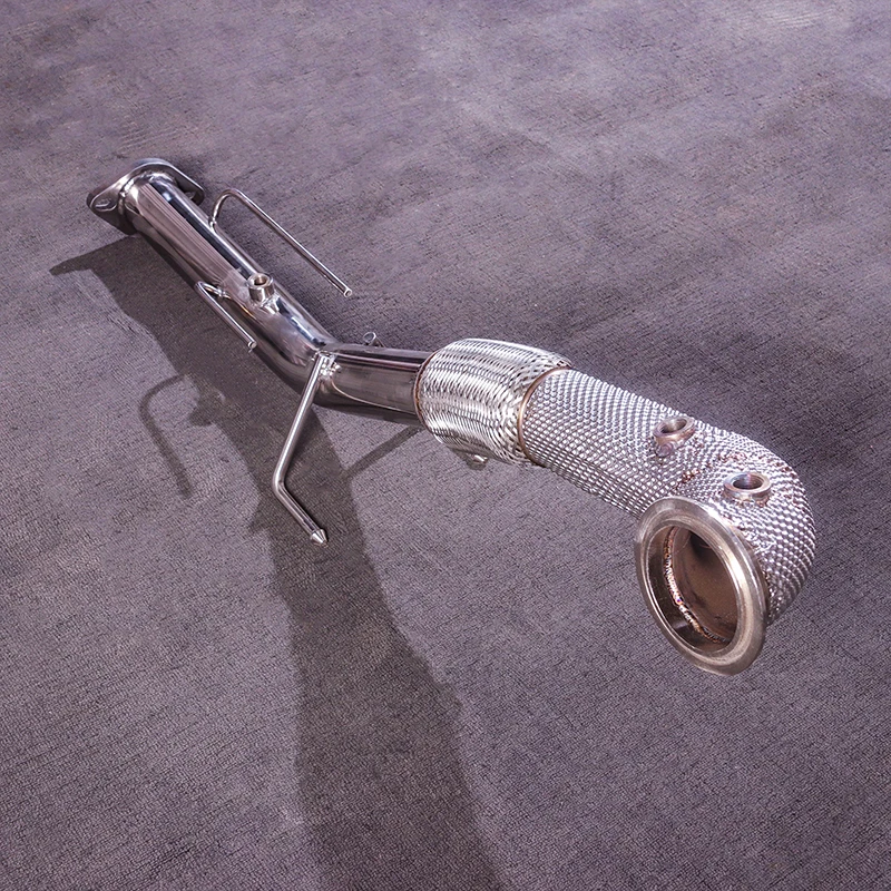 empow 1.5T 다운파이프 2.5인치 배기 시스템, 304 스테인리스 스틸로 제작되어 막대를 제거하고 소리를 높이고 파워를 증가시킵니다.