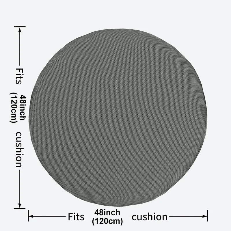1Pc Jacquard Round Saucer Moon Chair Slipcover Soft Stretch Cat Scratch Resistant Rattan Papasan Cushion Cover For Home Balcony