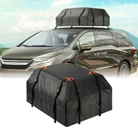Bolsa de techo de coche negra de 112x87x44cm, bolsa de lona, bolsa impermeable, portador de carga, resistente al sol, a prueba de polvo, bolsa de almacenamiento para equipaje en la azotea del coche