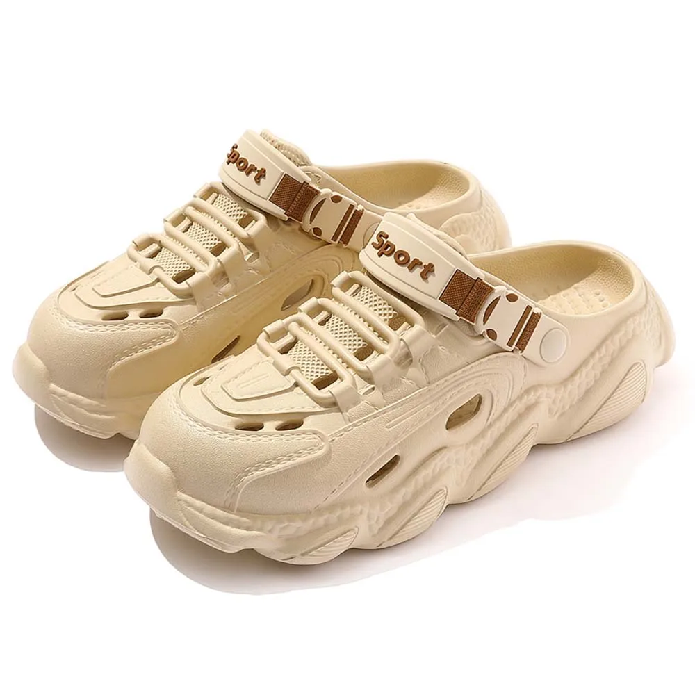 

Summer Men Sandals Non Slip Chunky Sandals Thick Soled Shoes Trendy Breathable Outdoor Slippers Beach Sports Two-Wear Sandals