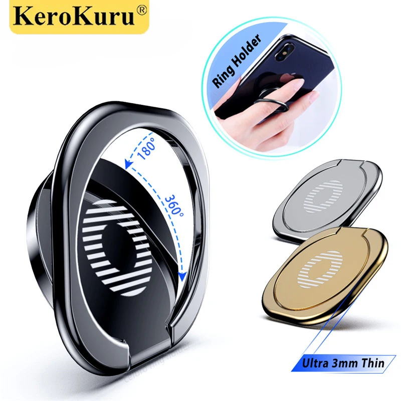 

Mini 360 Degree Finger Ring Holder Metal Phone Stand Mount Smartphone Holder for Xiaomi Redmi Note 8 iPhone 7 8 X Mobile Phone