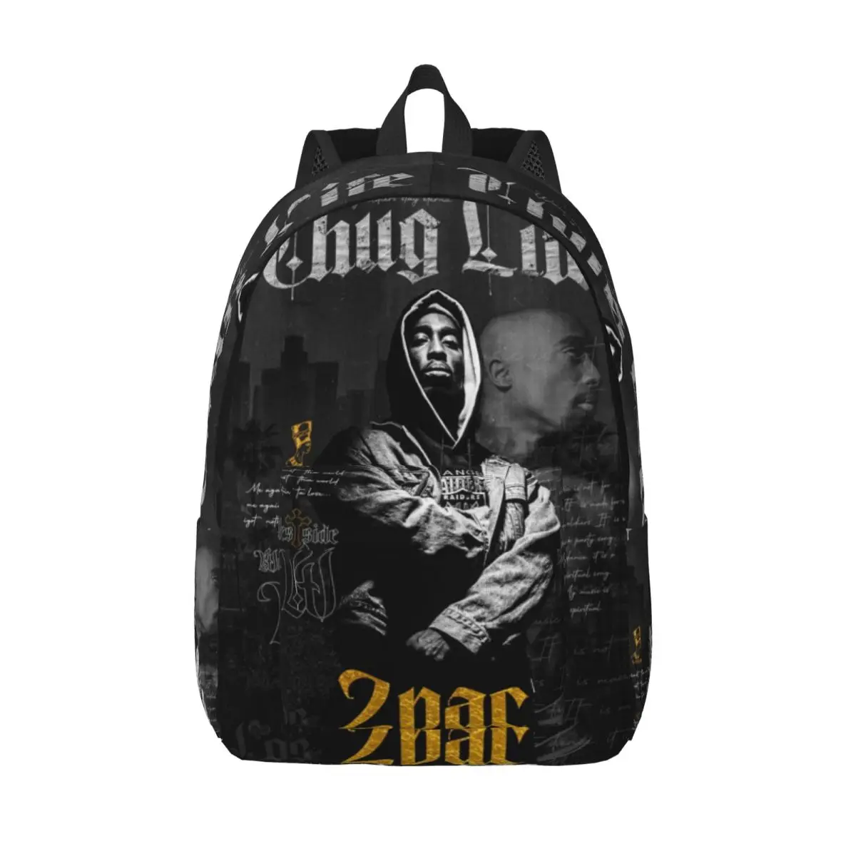 Tupac 2pac New Fashion High Capacity Waterproof College Backpack Trendy Laptop Travel Book Bag 15.7in 17.7in