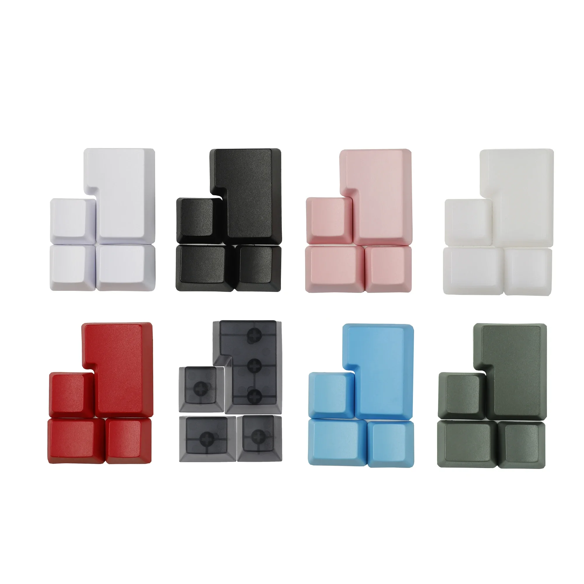OEM Profile White Black Blue Pink ISO Keys Thick PBT Blank Keycaps For ISO Layout Keyboard