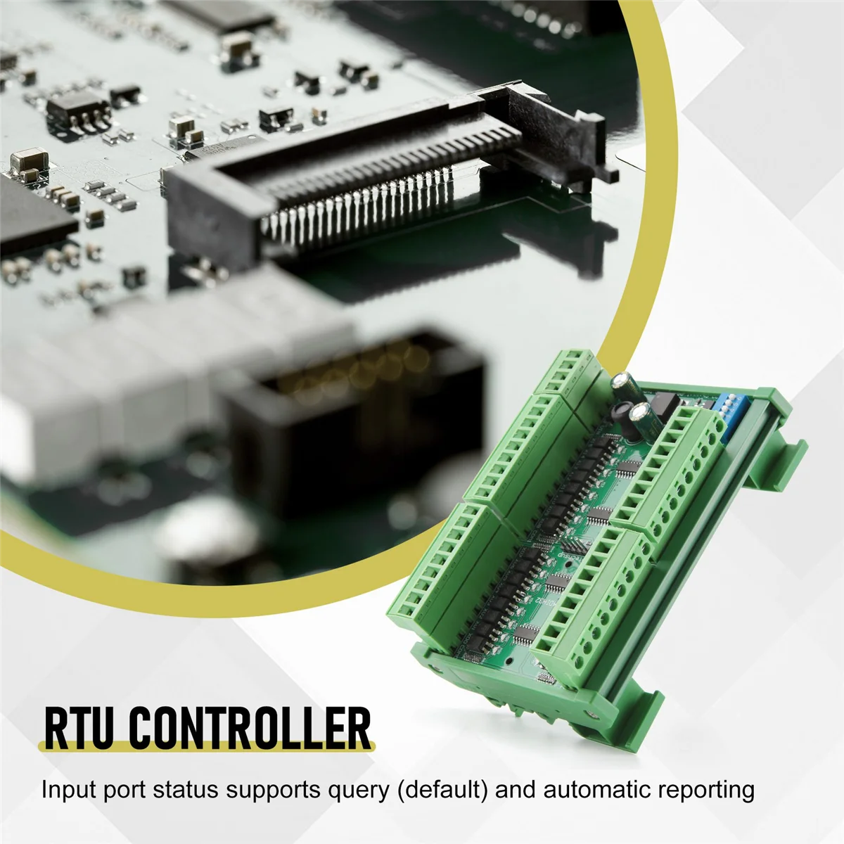 32Ch PNP Digital terisolasi Input RS485 Modbus Rtu Controller DC 12V 24V PLC Switch kuantitas akuisisi papan (dengan kasus)