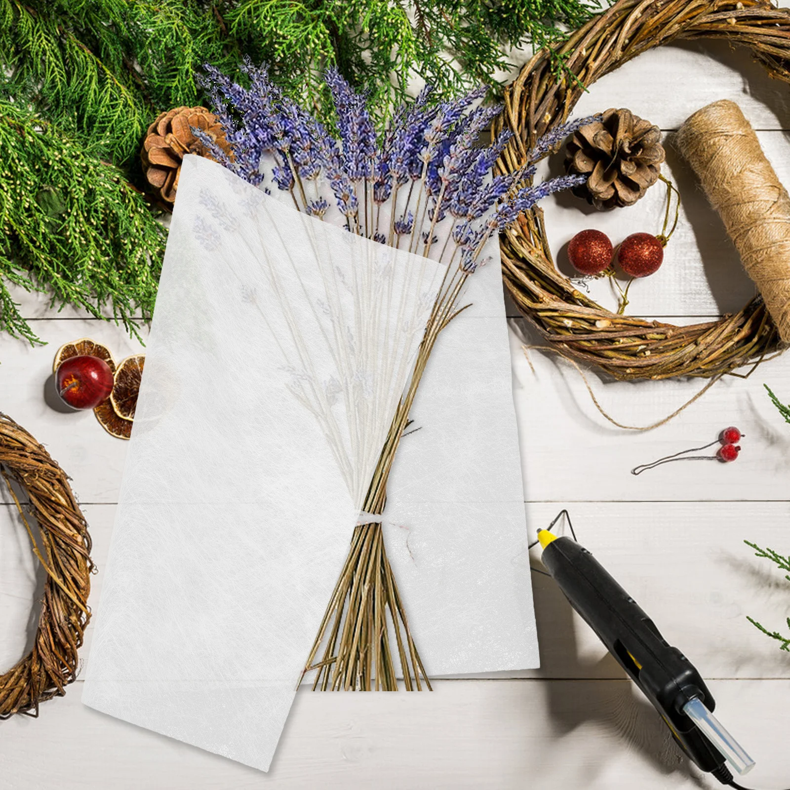 

20 Sheet Waterproof Korean Style Flower Wrapping Paper Artificial Silk Hemp Floral Tissue Paper for Flower Bouquet Gift