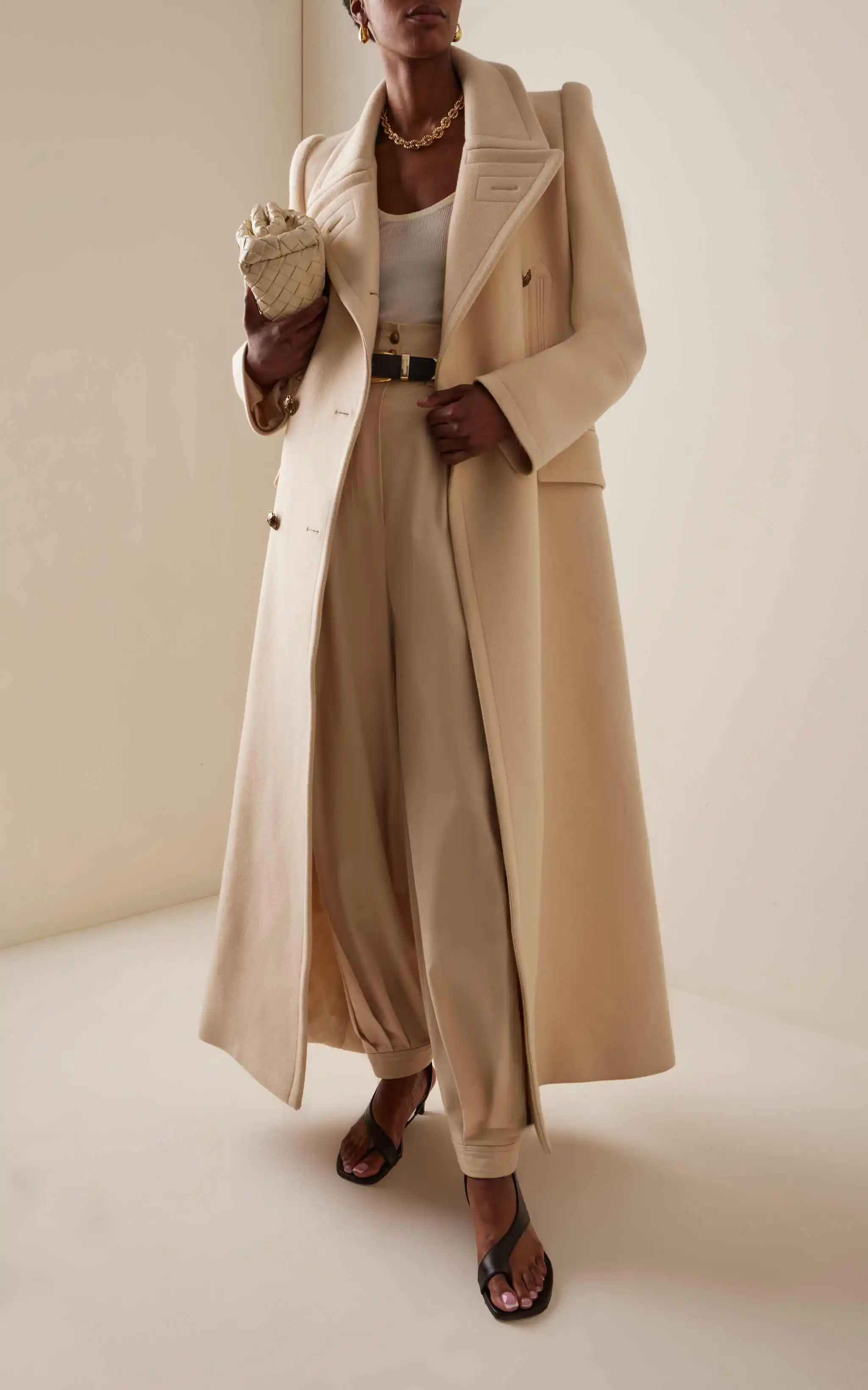 ربيع جديد المرأة معطف الصوف كم طويل مزدوجة الصدر ملابس خارجية موضة مريحة الأعمال مكتب ارتداء مخصص #2